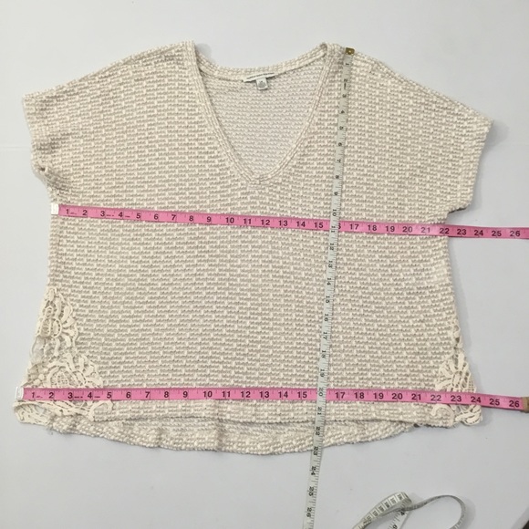 American Eagle Outfitters Loose Knit Lace Accent Top - Picture 10 of 10
